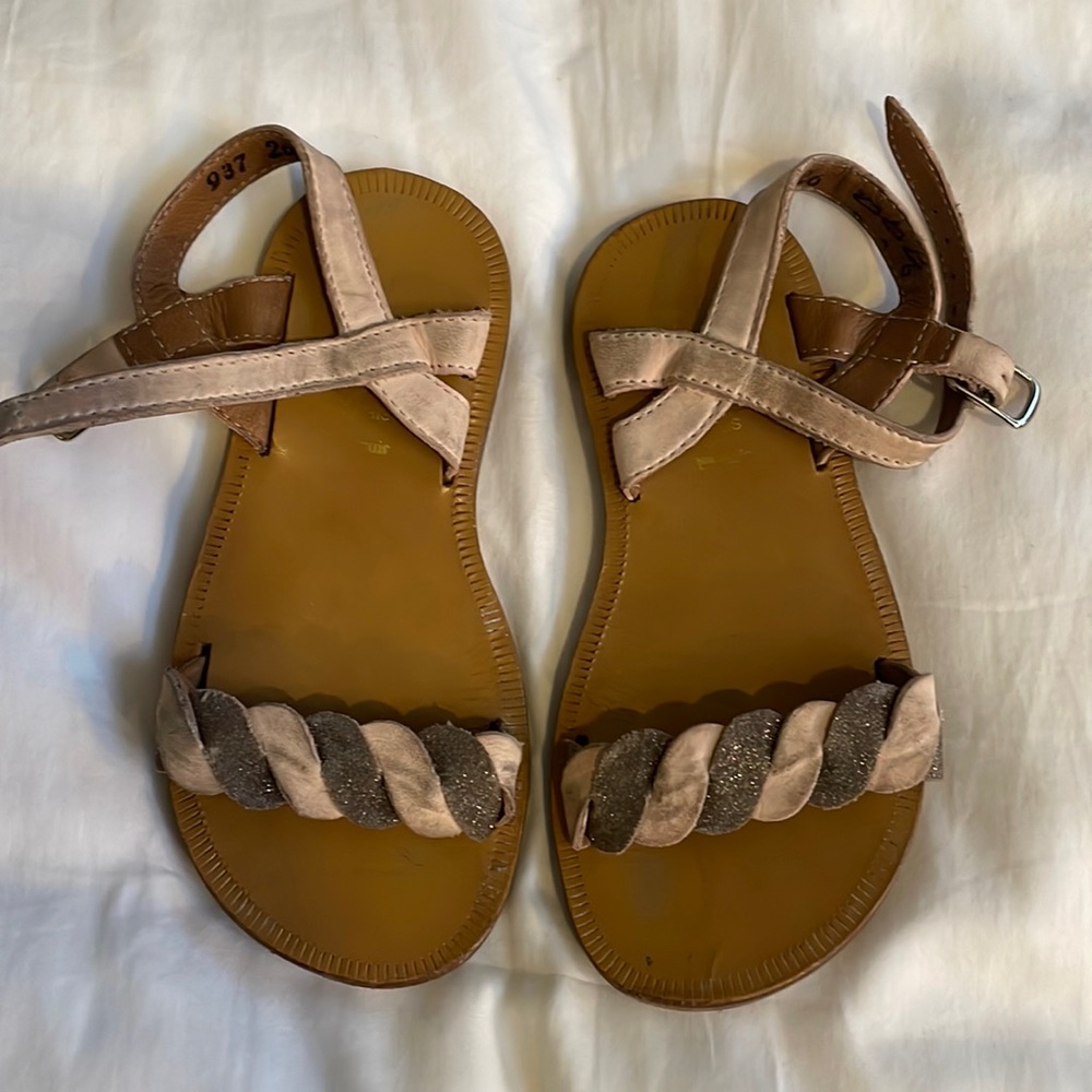 Pom D’Api - Pink & Sparkle Sandals - Size 26